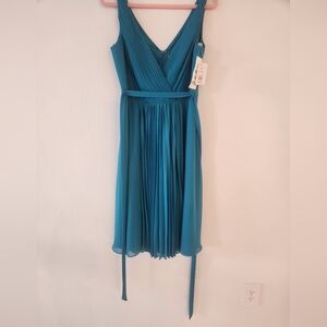 David's Bridal Teal Midi Dress NWT
